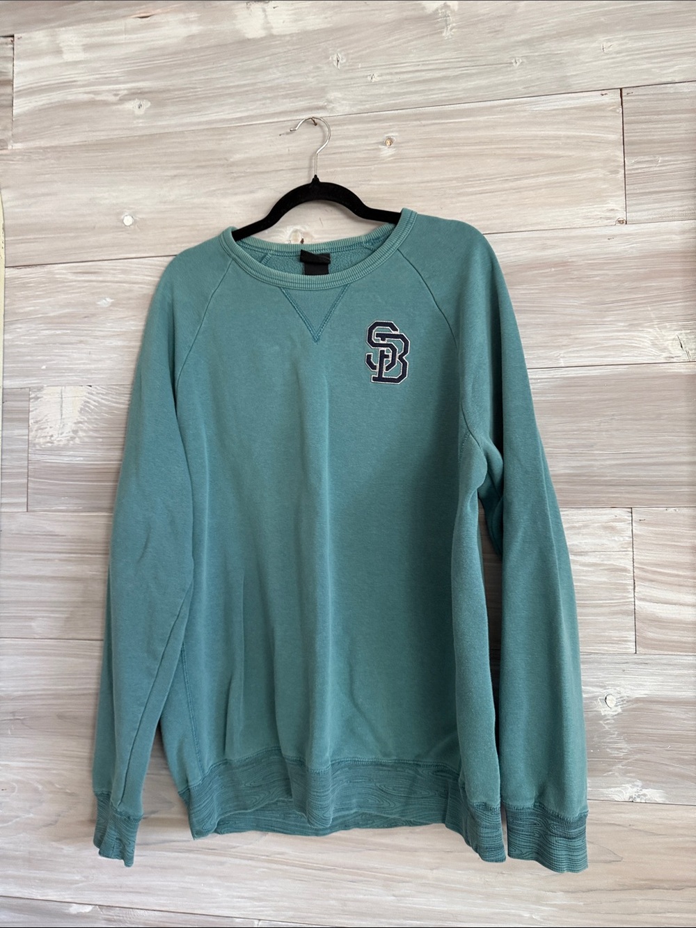 Men's Vintage Teal Crewneck Sweatshirt with SB Logo